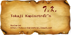 Tokaji Kapisztrán névjegykártya